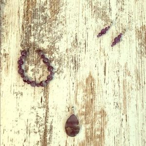 Amethyst jewelry set